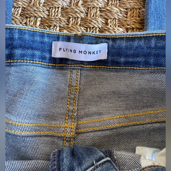 Flying Monkey denim straight leg raw hem  Jeans Sz 29 - Picture 7 of 12